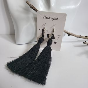 Black Tassle Earrings